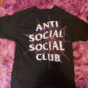 Anti Social Social Club Shirt, worn once, black and pink